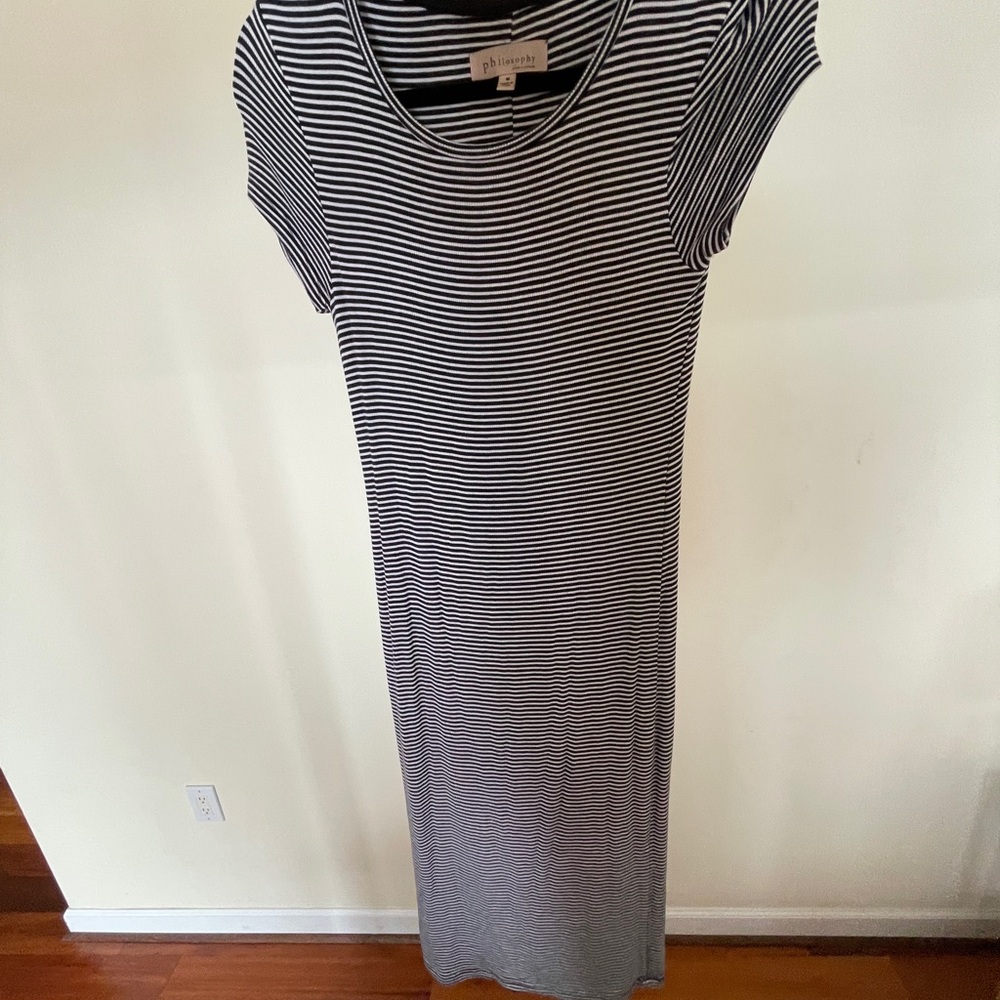 Black and White Striped Dress